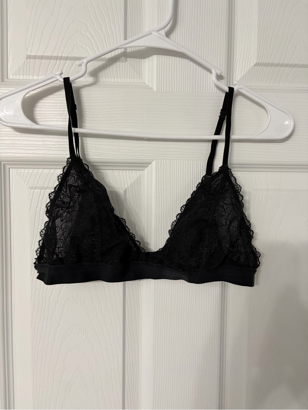 aerie Black Lace Triangle Bralette